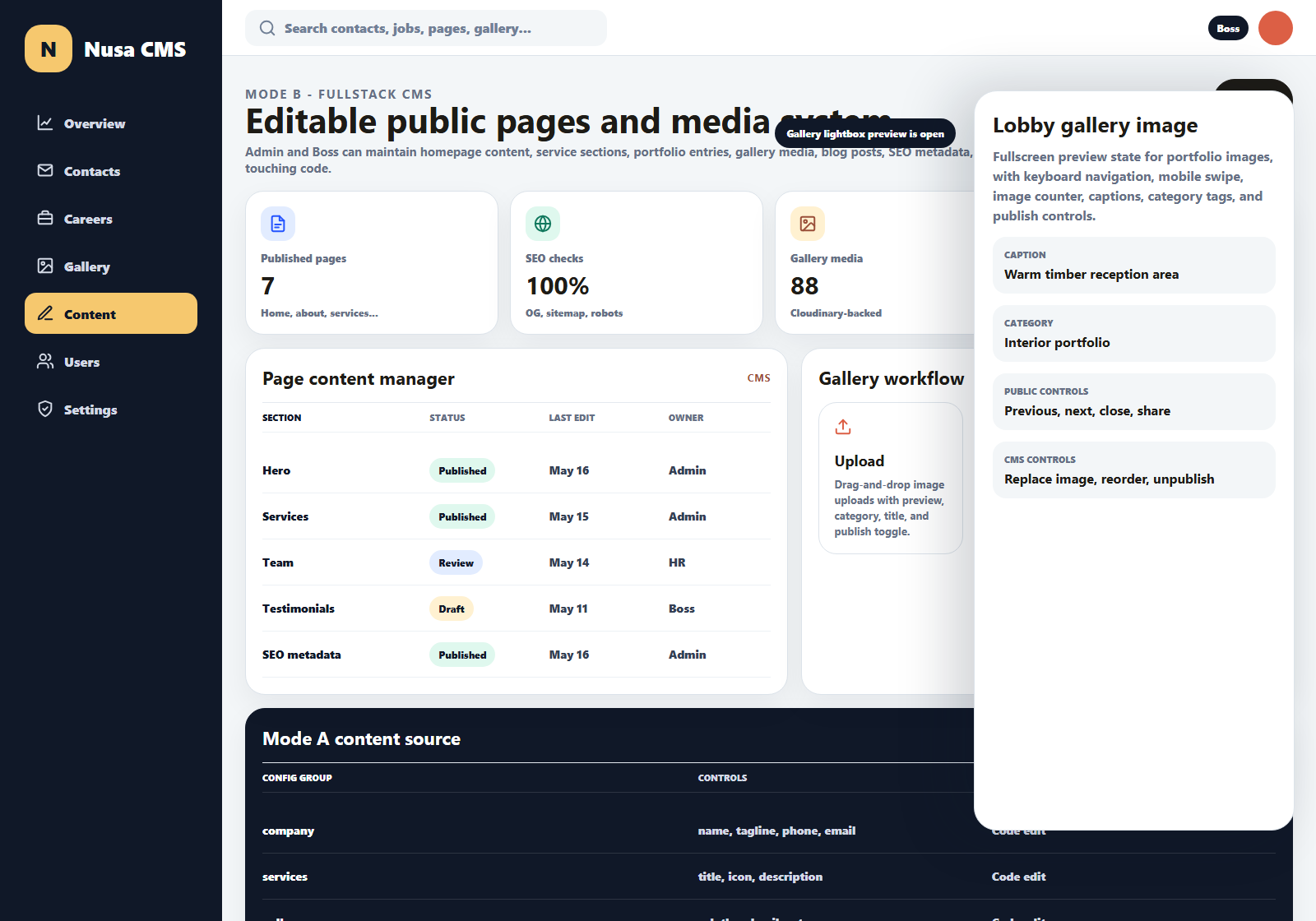 Content CMS preview