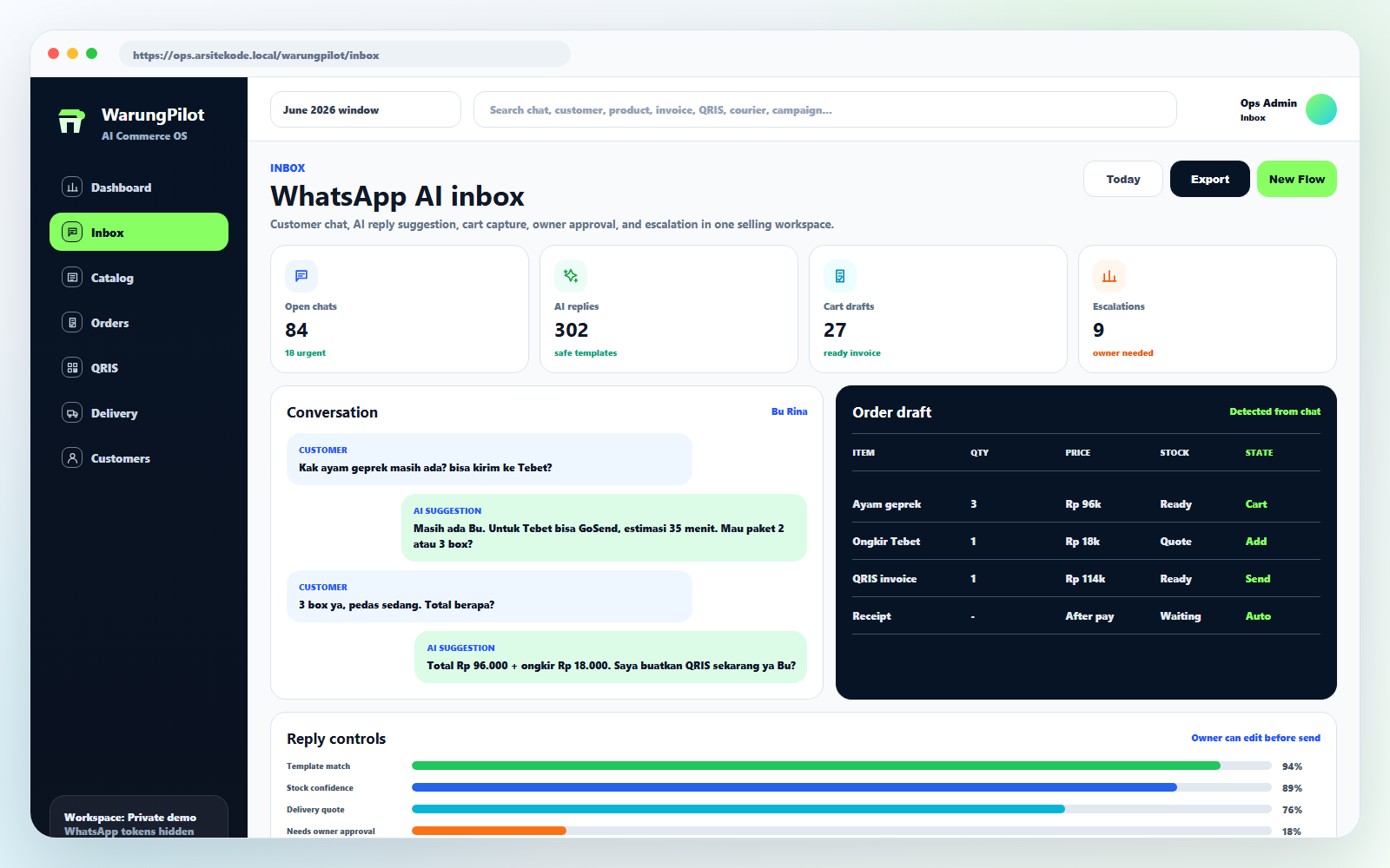 Multi-outlet control preview